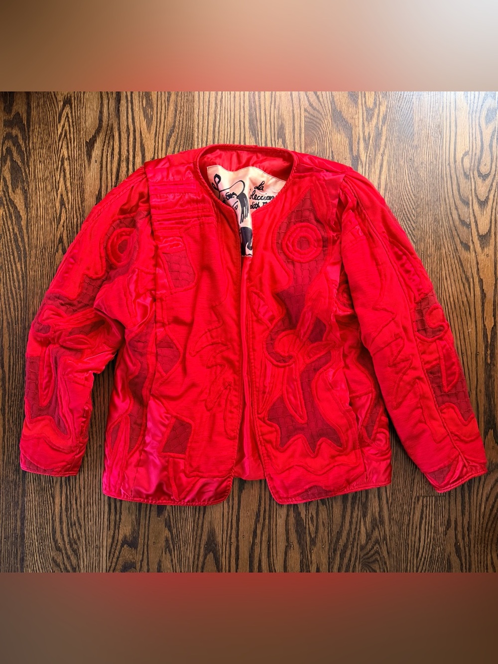 Judith Roberts Red Quilted Jacket medium
